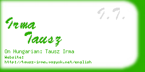 irma tausz business card